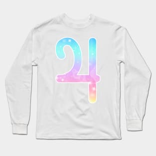 Jupiter Planet Symbol in Magical Unicorn Colors Long Sleeve T-Shirt